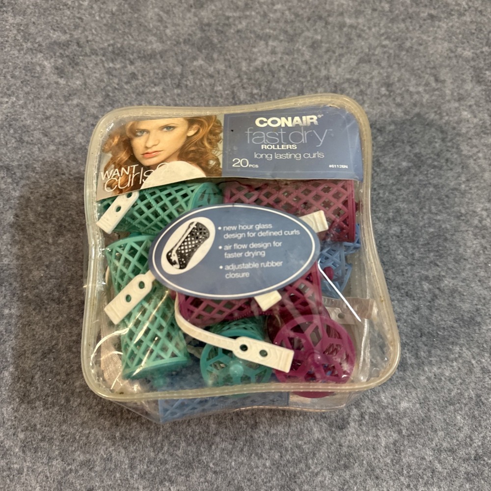 ConAir brush rollers 2008 #61126N Fast Dry Multiple Sizes New in Package 20 Pcs